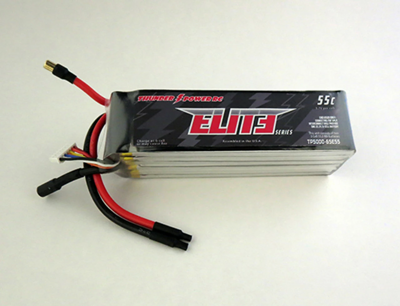 TP5000-6SE55 Thunder Power 5000mAh 6-Cell/6S 22.2V Elite 55C LiPo Battery, Split W/Interconnect 1 TP5000-6SE55 Thunder Power 5000mAh 6-Cell/6S 22.2V Elite 55C LiPo Battery, Split W/Interconnect