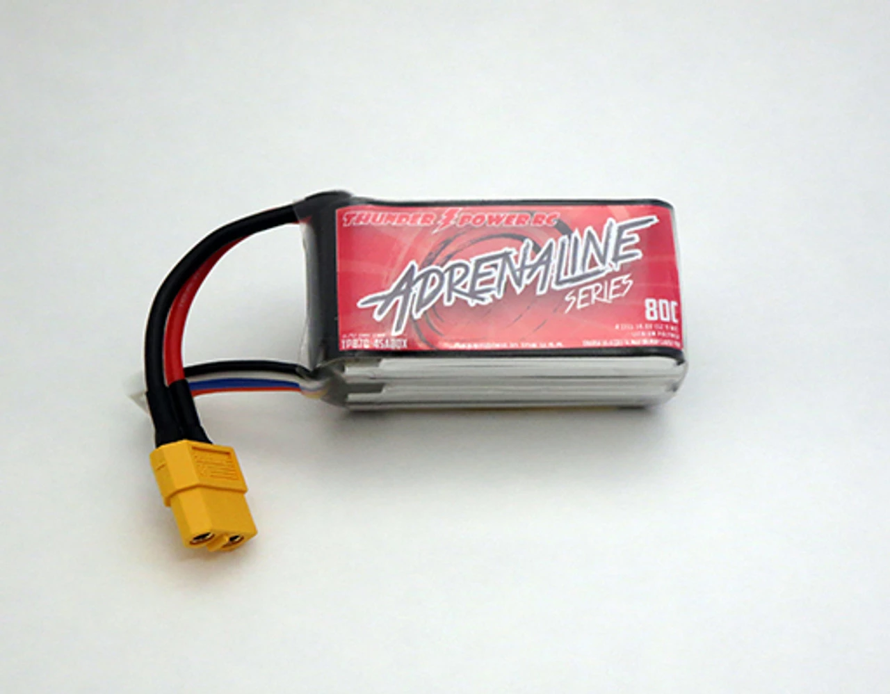 TP870-4SA80X Thunder Power 870mAh 4-Cell/4S 14.8V FPV Adrenaline 80C LiPo Battery, XT60 1 TP870-4SA80X Thunder Power 870mAh 4-Cell/4S 14.8V FPV Adrenaline 80C LiPo Battery, XT60
