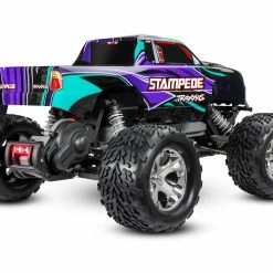 TRA36054-61PUR TRAXXAS Stampede 1/10 RTR Monster Truck W/LED Light Set, TQ 2.4GHz Radio, Battery And DC Charger - Purple -AIRPLANES SHOP tra36054 61pur 2 14717.1666283757