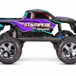 TRA36054-61PUR TRAXXAS Stampede 1/10 RTR Monster Truck W/LED Light Set, TQ 2.4GHz Radio, Battery And DC Charger - Purple -AIRPLANES SHOP tra36054 61pur 4 76406.1666283757