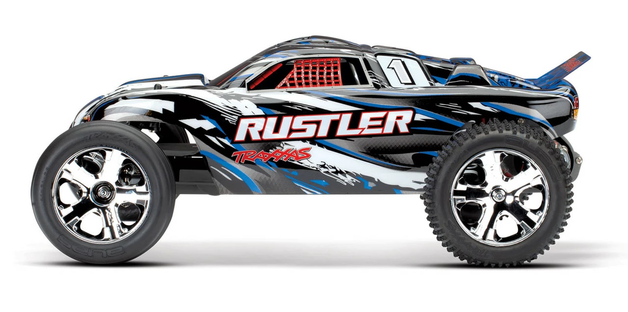 TRA37054-4BLU TRAXXAS RUSTLER: 1/10 SCALE STADIUM TRUCK - BLUE 3 TRA37054-4BLU TRAXXAS RUSTLER: 1/10 SCALE STADIUM TRUCK - BLUE - Image 3