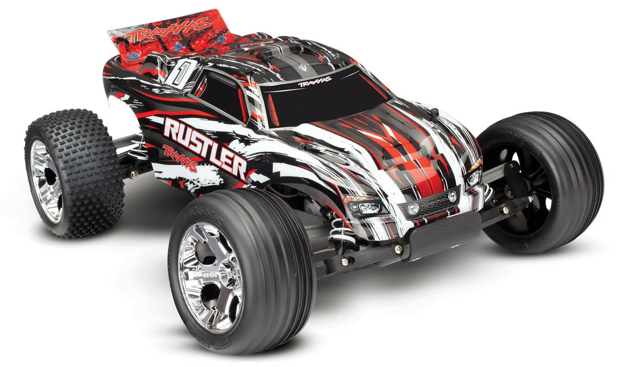 TRA37054-4RED TRAXXAS RUSTLER: 1/10 SCALE STADIUM TRUCK - RED 1 TRA37054-4RED TRAXXAS RUSTLER: 1/10 SCALE STADIUM TRUCK - RED