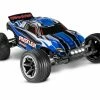 TRA37054-61BLU TRAXXAS Rustler 1/10 RTR Stadium Truck W/ LED Lights, XL-5 ESC, TQ 2.4GHz Radio, Battery & Charger - Blue