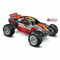TRA44096-3RED Traxxas 1/10 Nitro Rustler 2WD RTR TQ/TSM Red