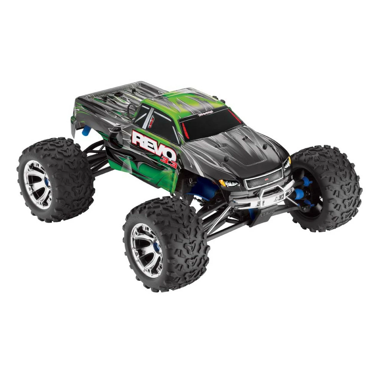 TRA53097-3GRN Traxxas 1/10 Revo 3.3 4WD Nitro RTR W/TQI TSM Green R7 1 TRA53097-3GRN Traxxas 1/10 Revo 3.3 4WD Nitro RTR W/TQI TSM Green R7