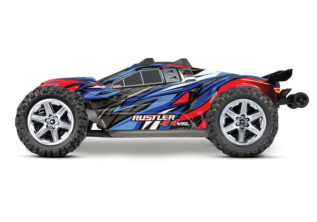 TRA67076-4BLE Traxxas Rustler VXL 4x4 Brushless RTR 1/10 4WD Truck - Blue 3 TRA67076-4BLE Traxxas Rustler VXL 4x4 Brushless RTR 1/10 4WD Truck - Blue - Image 3