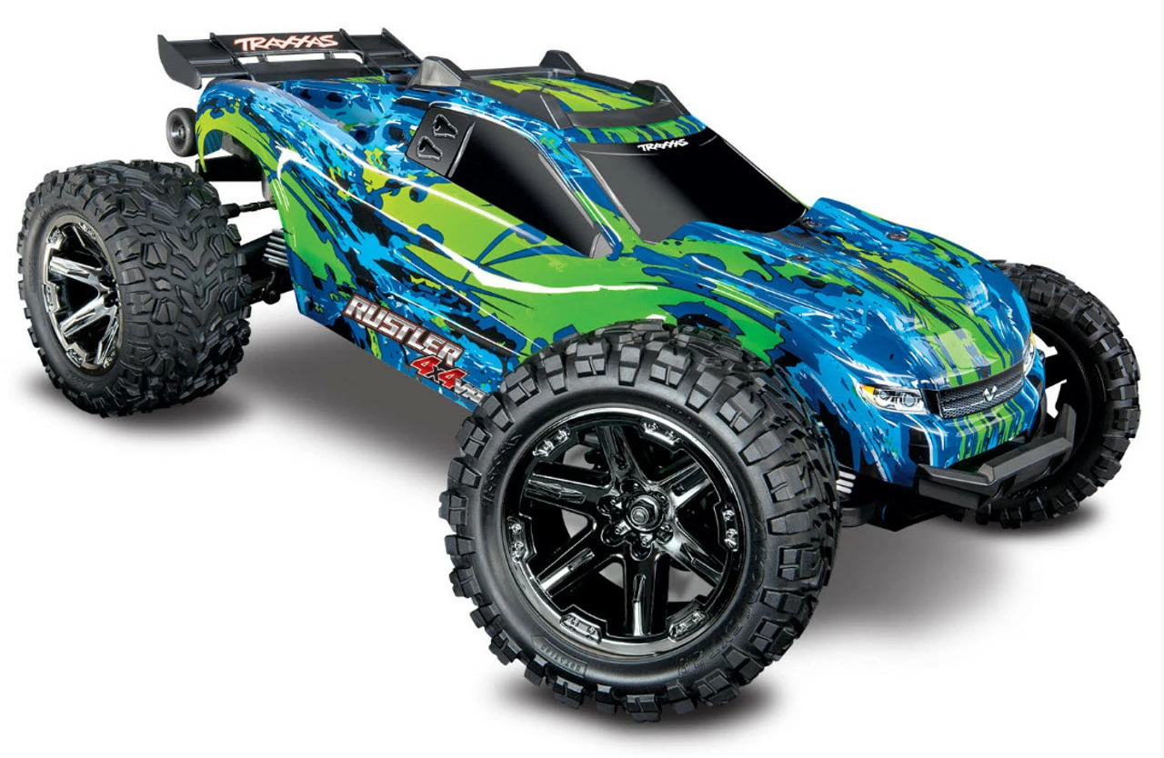 TRA67076-4GRN Traxxas Rustler VXL 4x4 Brushless RTR 1/10 4WD Truck - Green 1 TRA67076-4GRN Traxxas Rustler VXL 4x4 Brushless RTR 1/10 4WD Truck - Green