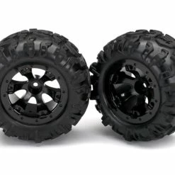Traxxas TRA7277 Tires And Wheels, Assembled, Glued (Geode Black, Beadlock Style Wheels, Canyon AT Tires, Foam Inserts) (1 Left, 1 Right)