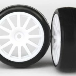 TRA7572 TRAXXAS WHEELS & TRIES WHITE 12 SPOKE