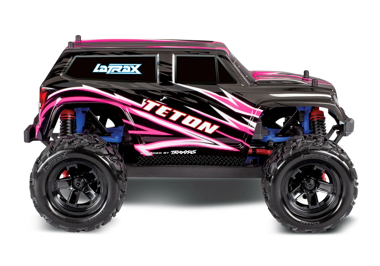 TRA76054-5PK Traxxas LaTrax 1/18 Scale Teton 4WD Monster Truck - Pink 2 TRA76054-5PK Traxxas LaTrax 1/18 Scale Teton 4WD Monster Truck - Pink - Image 2