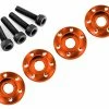 TRA7668X Traxxas Wheel Nut Washer, Machined Aluminum, Orange / 3x12mm CS (4)