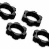 TRA7758A TRAXXAS Wheel Nuts, Splined, 17mm, Serrated (black-anodized) (4)