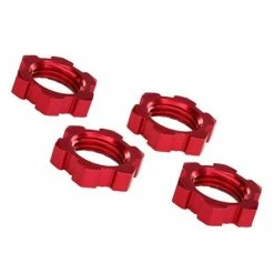 TRA7758R Traxxas Wheel Nuts Splined 17mm Serrated Red-Anodized