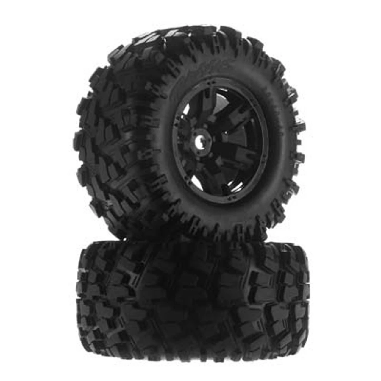 TRA7772X Traxxas Maxx AT Tires And Black Wheels Glued And Mounted With Foam Inserts (2): X-Maxx 8S 1 TRA7772X Traxxas Maxx AT Tires And Black Wheels Glued And Mounted With Foam Inserts (2): X-Maxx 8S