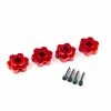 TRA8956R Traxxas Maxx Anodized Aluminum Hex Hubs - Red