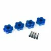 TRA8956X TRAXXAS Wheel Hubs, Hex, Aluminum (blue-anodized) (4)/ 4x13mm Screw Pins (4)