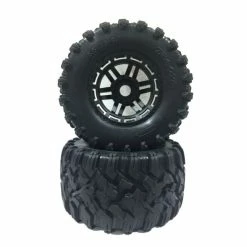 TRA8972 Traxxas Tires Wheels Assembled Glue Black At 17mm 4x4 Maxx