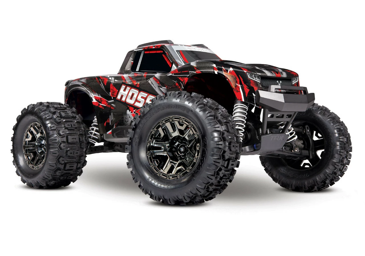 TRA90076-4SRED Traxxas Hoss 4X4 VXL 1/10 Monster Truck - Shadow Red 3 TRA90076-4SRED Traxxas Hoss 4X4 VXL 1/10 Monster Truck - Shadow Red - Image 3
