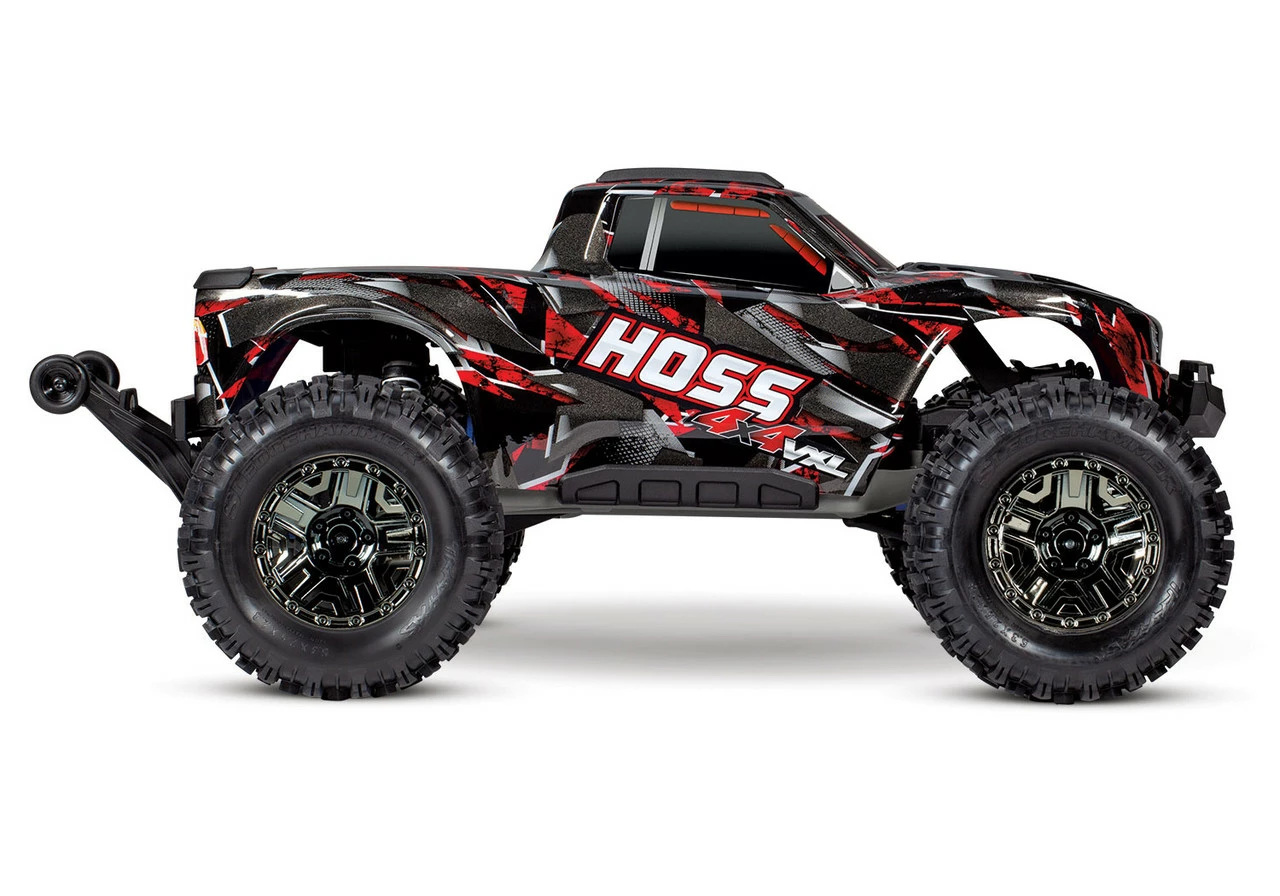 TRA90076-4SRED Traxxas Hoss 4X4 VXL 1/10 Monster Truck - Shadow Red 2 TRA90076-4SRED Traxxas Hoss 4X4 VXL 1/10 Monster Truck - Shadow Red - Image 2