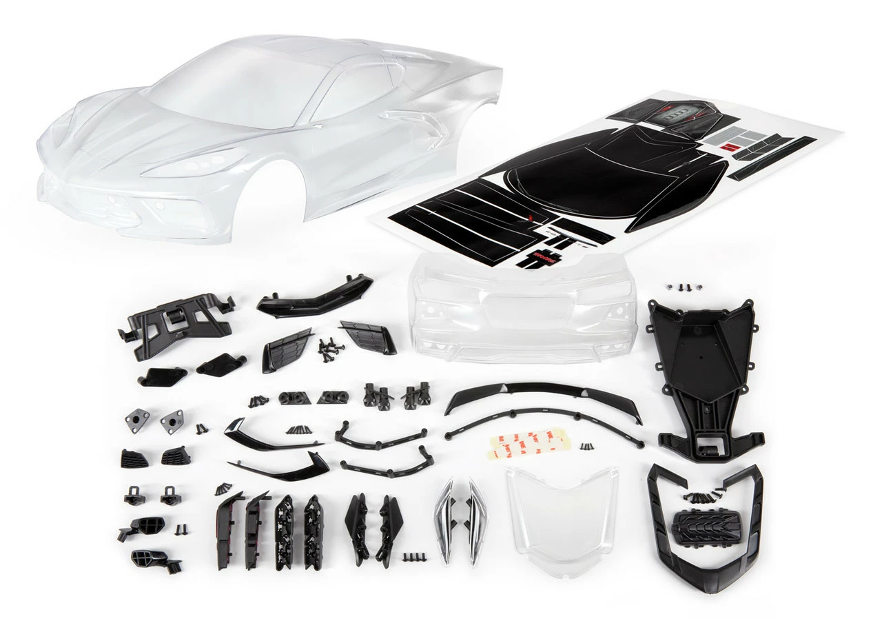 TRA9311 TRAXXAS Chevrolet Corvette Stingray Body - Clear 4 TRA9311 TRAXXAS Chevrolet Corvette Stingray Body - Clear - Image 4