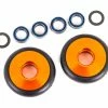 TRA9461A TRAXXAS Wheels, Wheelie Bar, 6061-T6 Aluminum (orange-anodized) (2)/ 5x8x2.5mm Ball Bearings (4)/ O-rings (2)/ 5x8x0.3mm TW (2)