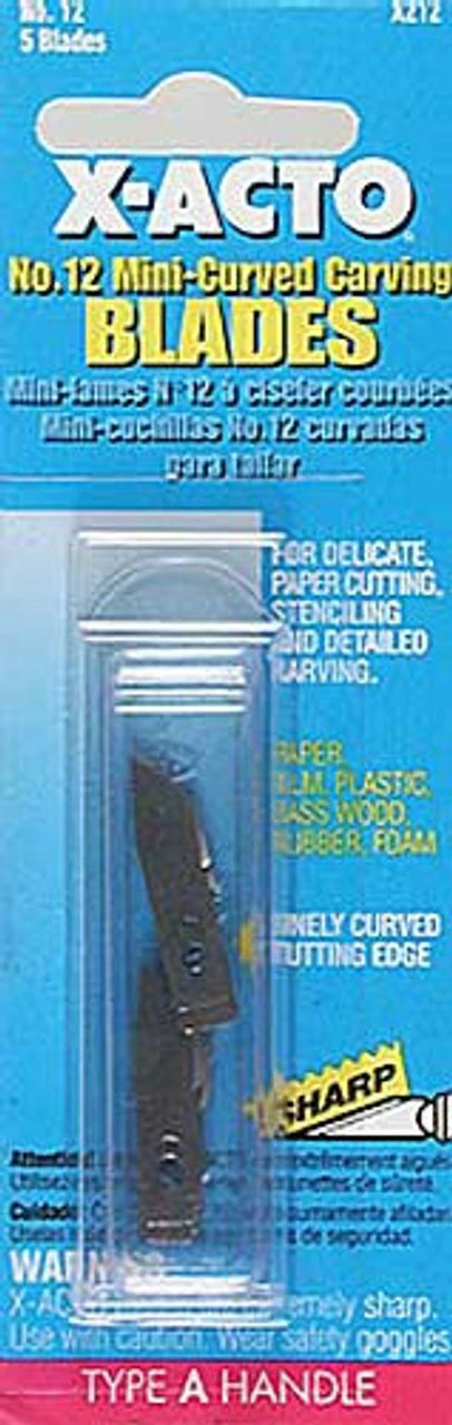 XACTO XAC212 X-Acto #12 Mini Curved Carving Blade (5) 1 XACTO XAC212 X-Acto #12 Mini Curved Carving Blade (5)