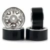 YAWL0143SV Yeah Racing Aluminum CNC 5 Spoke Beadlock Rim 4pcs For Axial SCX24 Silver