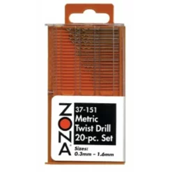 ZON37151 ZONA METRIC DRILL SET 20PC .03mm - 1.6mm